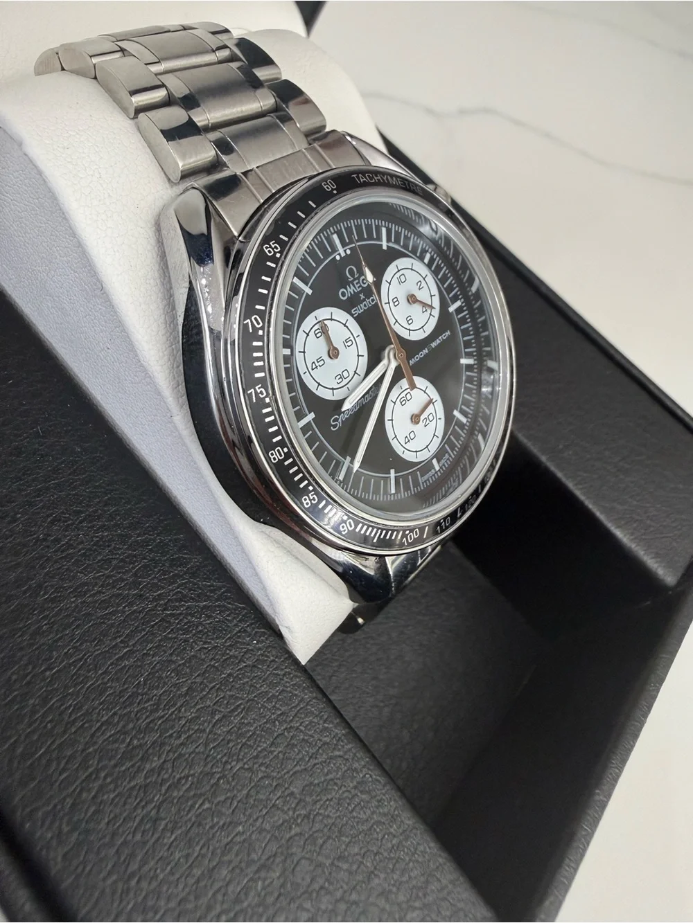 MoonSwatch MOD MISSION TO EARTH STAINLESS STEEL watch black dial